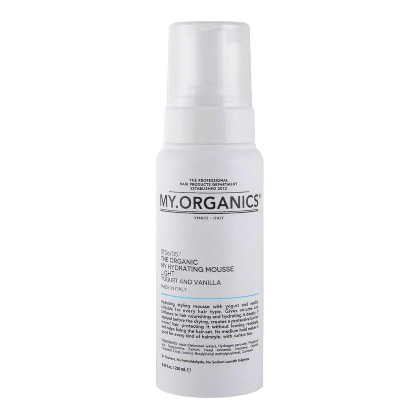 Organic Hydrating Light Styling Mousse 250ml